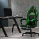 Gaming chair with footrest OFF 302 green