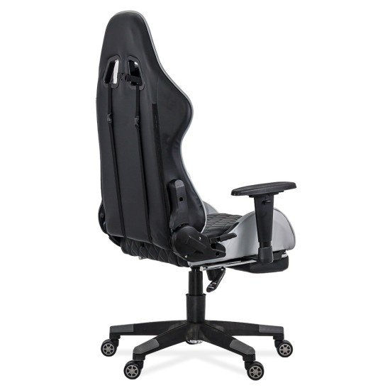 Scaun gaming cu spatar rabatabil si cotiere reglabile OFF 307 gri Scaun gaming cu spatar rabatabil si cotiere reglabile OFF 307 gri
