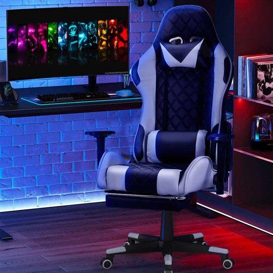 Scaun gaming cu spatar rabatabil si cotiere reglabile OFF 307 gri Scaun gaming cu spatar rabatabil si cotiere reglabile OFF 307 gri