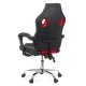 Office gaming chair with footrest OFF 3091 red