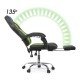 Office gaming chair with footrest OFF 3091 green