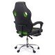 Office gaming chair with footrest OFF 3091 green