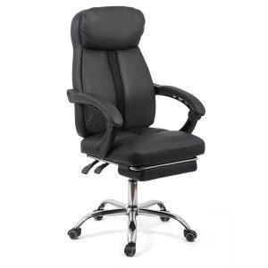 Ecological leather office chair and footrest OFF 321 black Ecological leather office chair and footrest OFF 321 black