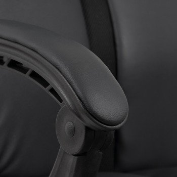 Scaun pentru birou din piele ecologica si suport pentru picioare OFF 321 negru