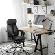 Scaun pentru birou din piele ecologica si suport pentru picioare OFF 321 negru
