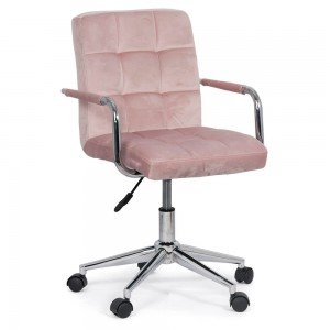Scaun de birou modern din catifea pentru copii OFF 328V roz Scaun de birou modern din catifea pentru copii OFF 328V roz