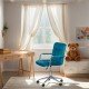 Modern velvet office chair for children OFF 328V turquoise