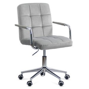 Office chair for children in velvet OFF 328V grey Office chair for children in velvet OFF 328V grey