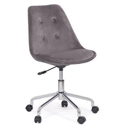 Scaun design din catifea pentru copii off 333 gri