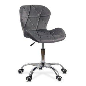 Swivel velvet office chair OFF 334 gray Swivel velvet office chair OFF 334 gray