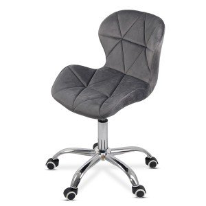 Swivel velvet office chair OFF 334 gray Swivel velvet office chair OFF 334 gray