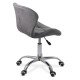Swivel and height-adjustable velvet office chair OFF 334 gray