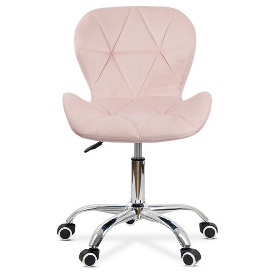 Swivel velvet office chair OFF 334 pink
