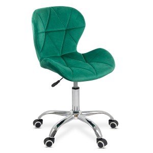 Swivel velvet office chair OFF 334 green Swivel velvet office chair OFF 334 green