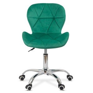 Swivel velvet office chair OFF 334 green Swivel velvet office chair OFF 334 green
