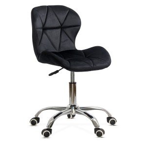 Black velvet office chair, swivel OFF 334 Black velvet office chair, swivel OFF 334