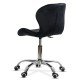 Black velvet office chair, swivel OFF 334