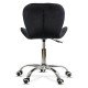 Black velvet office chair, swivel OFF 334