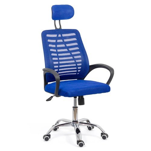 Scaun de birou din mesh cu tetiera off 335 albastru