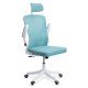 Scaun de birou ergonomic cu spatar inalt si cotiere rabatabile OFF 336 bleu