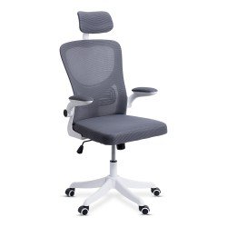 Scaun de birou ergonomic cu spatar inalt, suport lombar si cotiere rabatabile OFF 336 gri Scaun de birou ergonomic cu spatar inalt, suport lombar si cotiere rabatabile OFF 336 gri