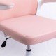 Scaun de birou ergonomic cu spatar inalt, suport lombar si cotiere rabatabile OFF 336 roz