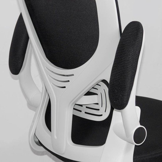Scaun de birou negru ergonomic cu suport lombar si tetiera reglabila OFF 336