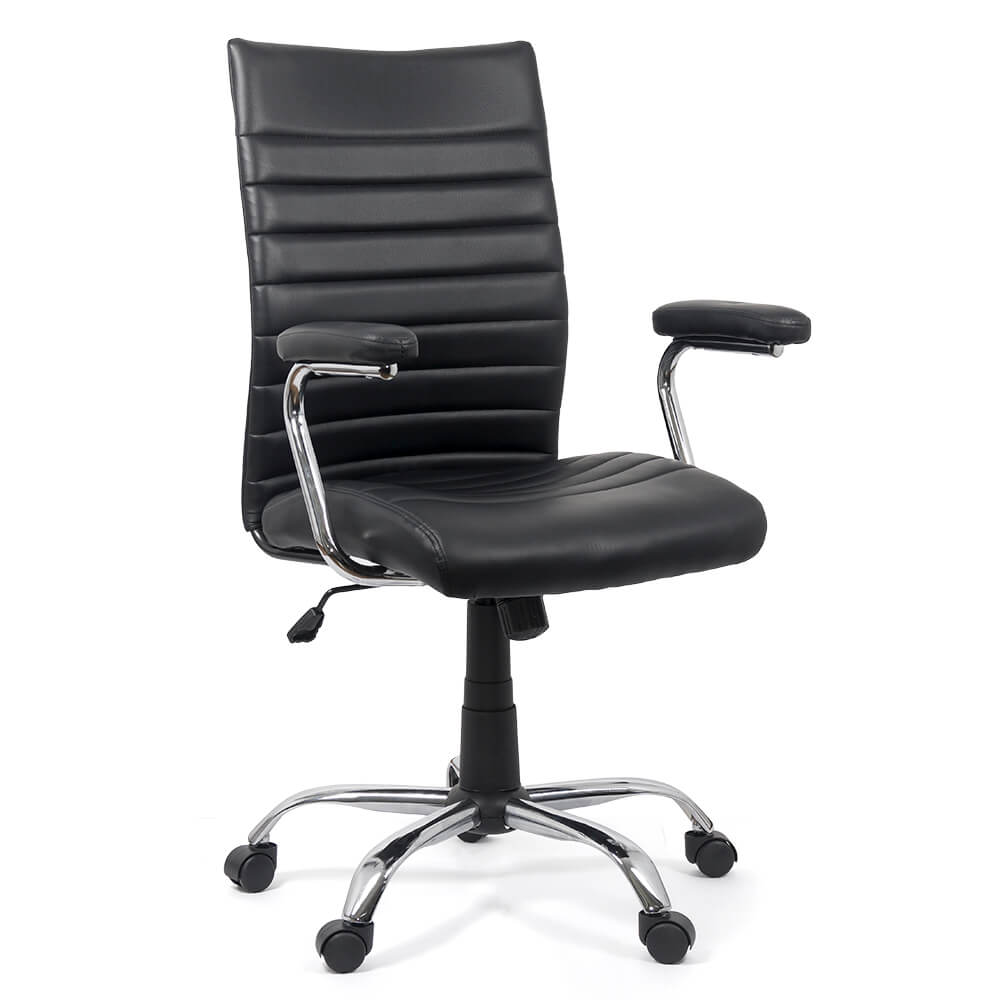 Scaun de birou din piele ecologica OFF 338 negru scauneonline.ro imagine noua 2022