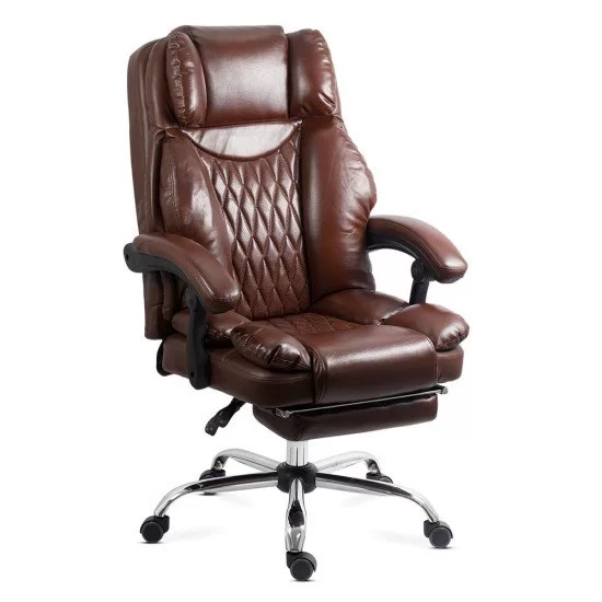 Brown executive chair OFF 340 in ecological leather