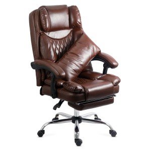 Ecological leather office chair and footrest OFF 340 brown Ecological leather office chair and footrest OFF 340 brown