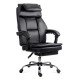 Ecological leather office chair and footrest OFF 341 black