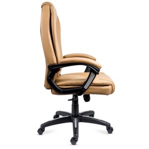 Scaun ergonomic de birou din piele ecologica OFF 356 bej