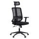 Ergonomic office chair in black mesh with headrest and adjustable arms OFF 402 black