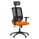 Ergonomic office chair in black mesh with headrest and adjustable arms OFF 402 orange