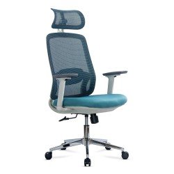 OFF 403 ergonomic office chair in blue mesh with 3D adjustable arms