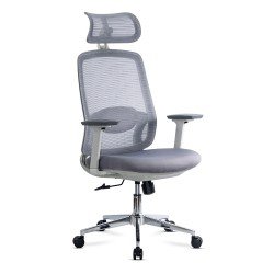 Ergonomic OFF 403 gray mesh office chair with adjustable headrest and lumbar support Ergonomic OFF 403 gray mesh office chair with adjustable headrest and lumbar support