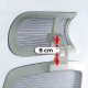 Scaun ergonomic de birou OFF 403 gri din mesh cu tetiera si suport lombar reglabile