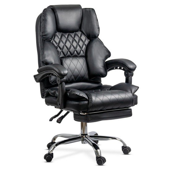 Elegant executive chair with footrest OFF 411 black