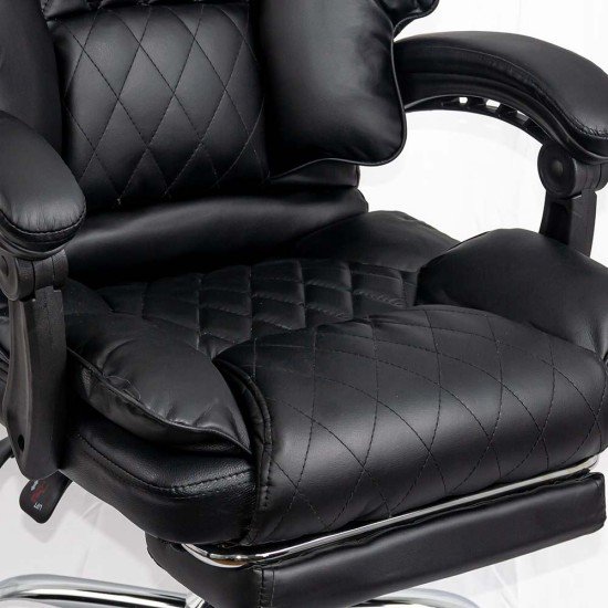 Elegant executive chair with footrest OFF 411 black