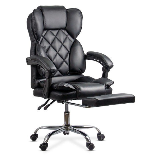 Elegant executive chair with footrest OFF 412 black