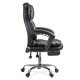 Elegant executive chair with footrest OFF 412 black