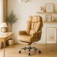 OFF 413 beige executive chair made of eco-leather, resistant up to 150 kg