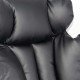 Black executive chair OFF 413 made of eco-leather with footrest