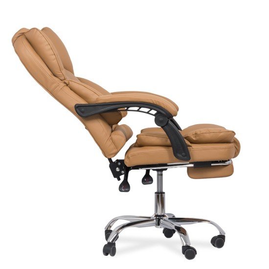 Scaun directorial bej OFF 415 – ergonomic, rabatabil, confort premium