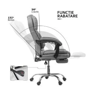 Scaun birou textil OFF 415F gri