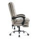 Scaun directorial gri din piele ecologica, reglabil pe inaltime OFF 417