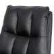 Black executive chair made of eco-leather, with footrest, foldable and comfortable OFF 417