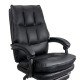 Black executive chair made of eco-leather, with footrest, foldable and comfortable OFF 417