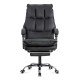 Black executive chair made of eco-leather, with footrest, foldable and comfortable OFF 417