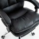 Black executive chair made of eco-leather, with footrest, foldable and comfortable OFF 417